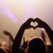 A fan makes a heart with her hands as Darren Criss performs during Sonic Lunch at the Michigan Theater on Thursday, June 13, 2013. Melanie Maxwell | AnnArbor.com